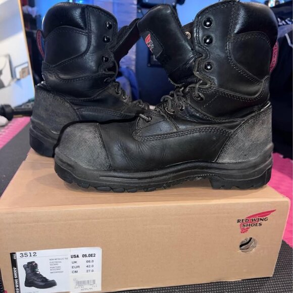 Red Wing 3512 Black CSA Work Boot Size 9 US - Picture 3 of 6